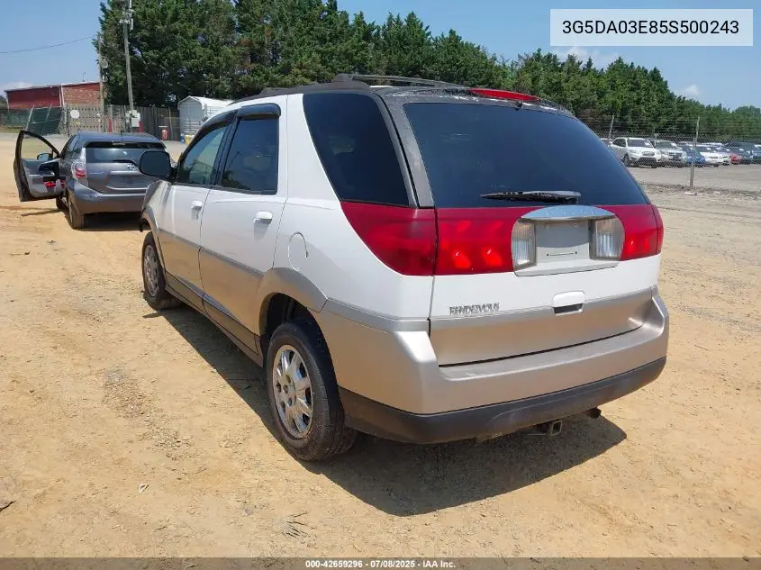 2005 Buick Rendezvous Cx VIN: 3G5DA03E85S500243 Lot: 42659296