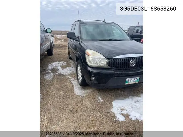 2006 Buick Rendezvous Cxl VIN: 3G5DB03L16S658260 Lot: 20205566