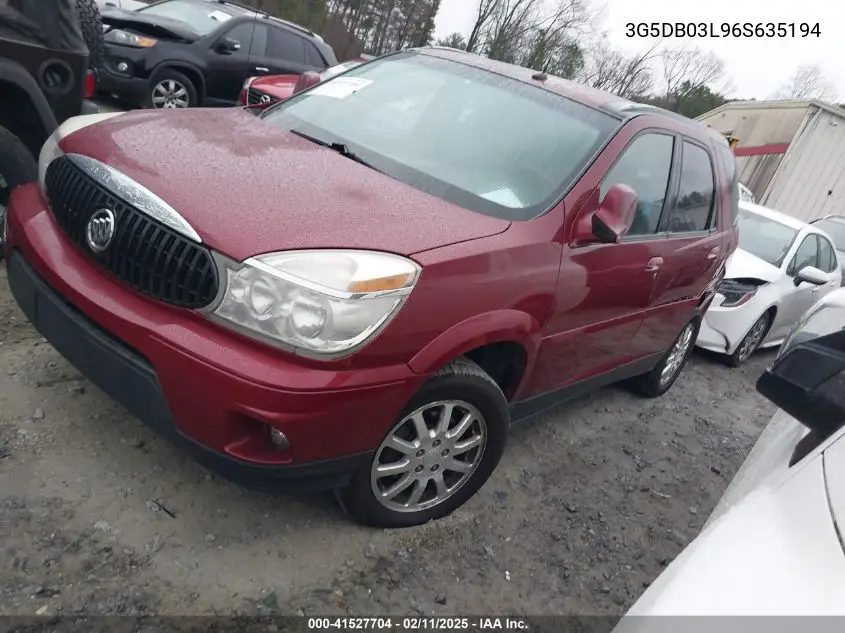2006 Buick Rendezvous Cx VIN: 3G5DB03L96S635194 Lot: 41527704