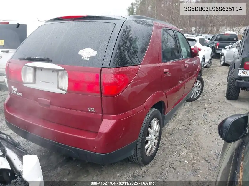 2006 Buick Rendezvous Cx VIN: 3G5DB03L96S635194 Lot: 41527704