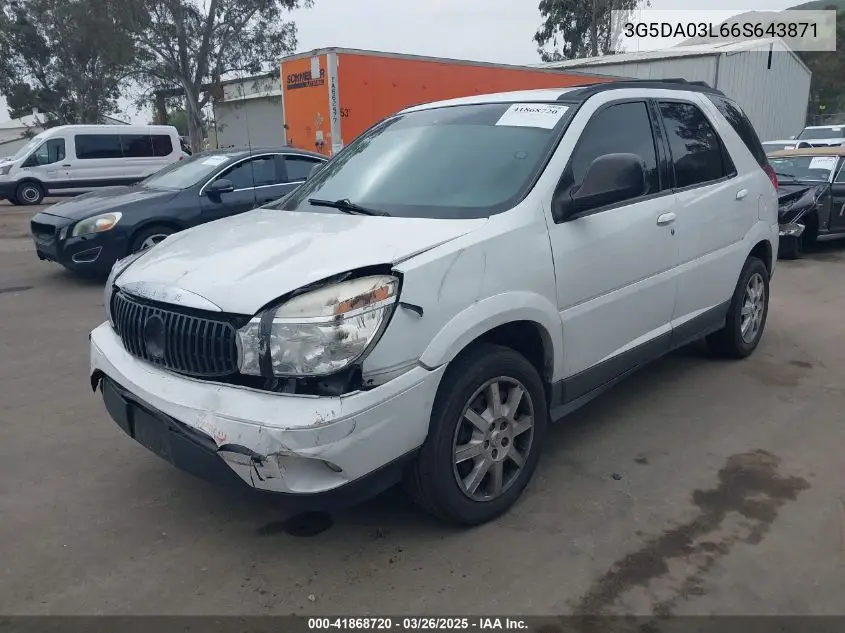 2006 Buick Rendezvous Cx VIN: 3G5DA03L66S643871 Lot: 41868720