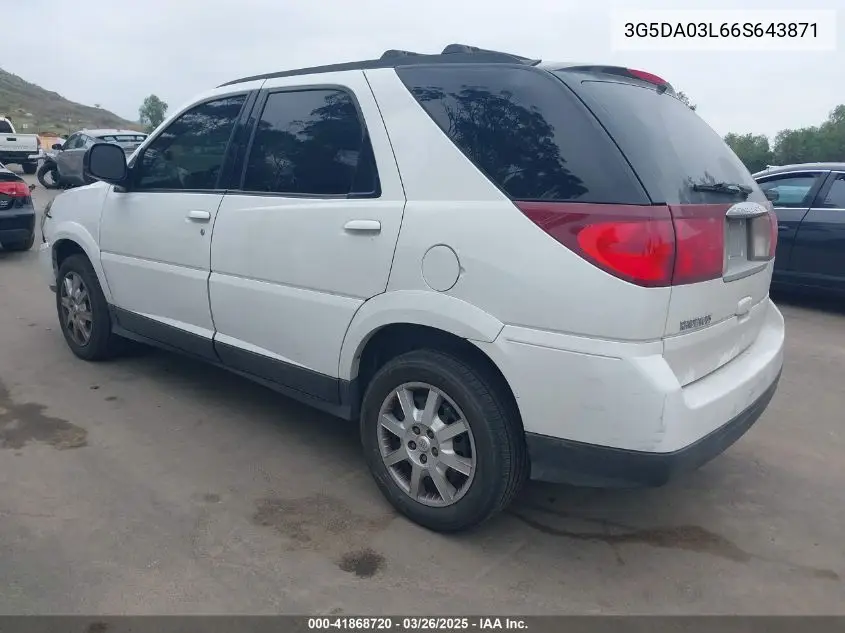 2006 Buick Rendezvous Cx VIN: 3G5DA03L66S643871 Lot: 41868720