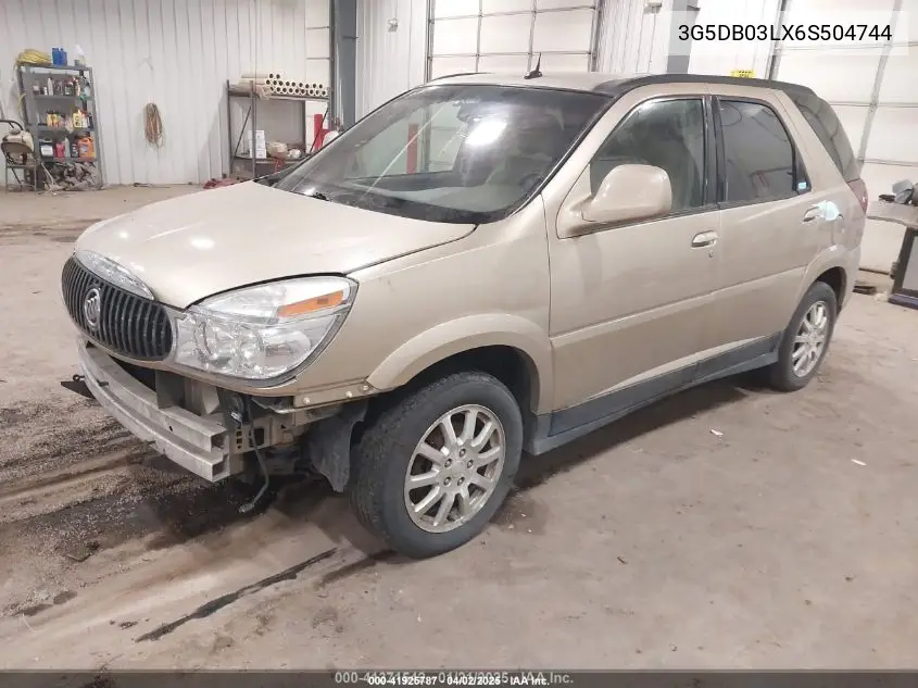 2006 Buick Rendezvous Cx VIN: 3G5DB03LX6S504744 Lot: 41925787