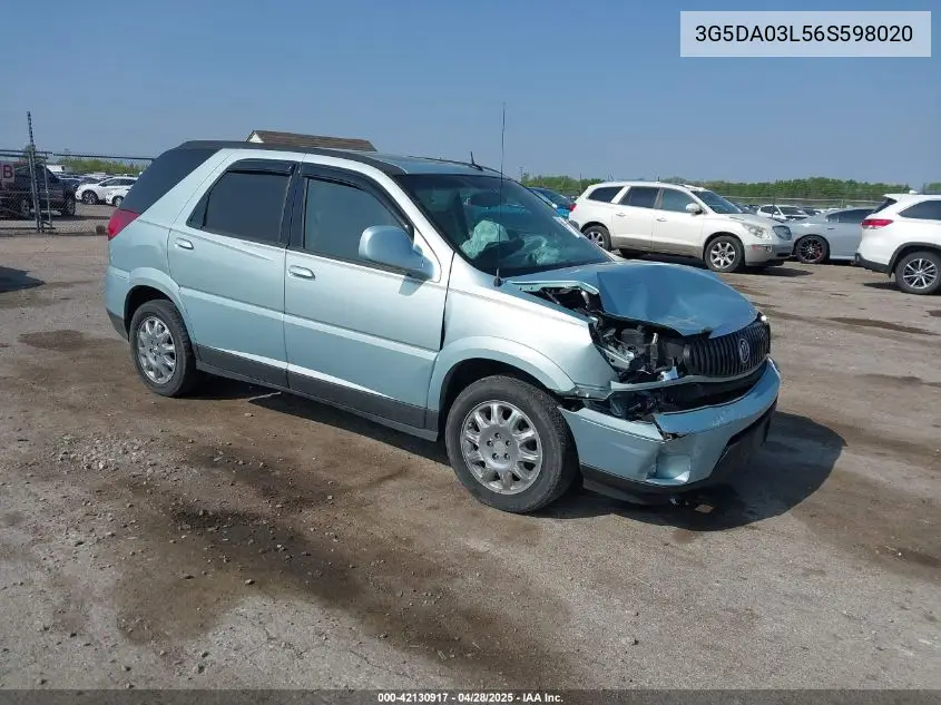 2006 Buick Rendezvous Cx VIN: 3G5DA03L56S598020 Lot: 42130917