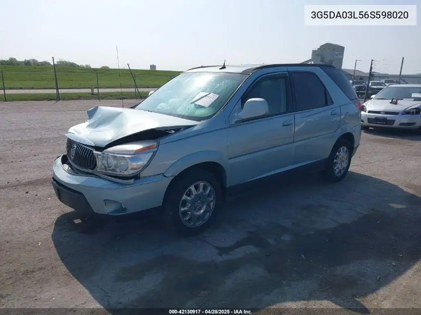 2006 Buick Rendezvous Cx VIN: 3G5DA03L56S598020 Lot: 42130917