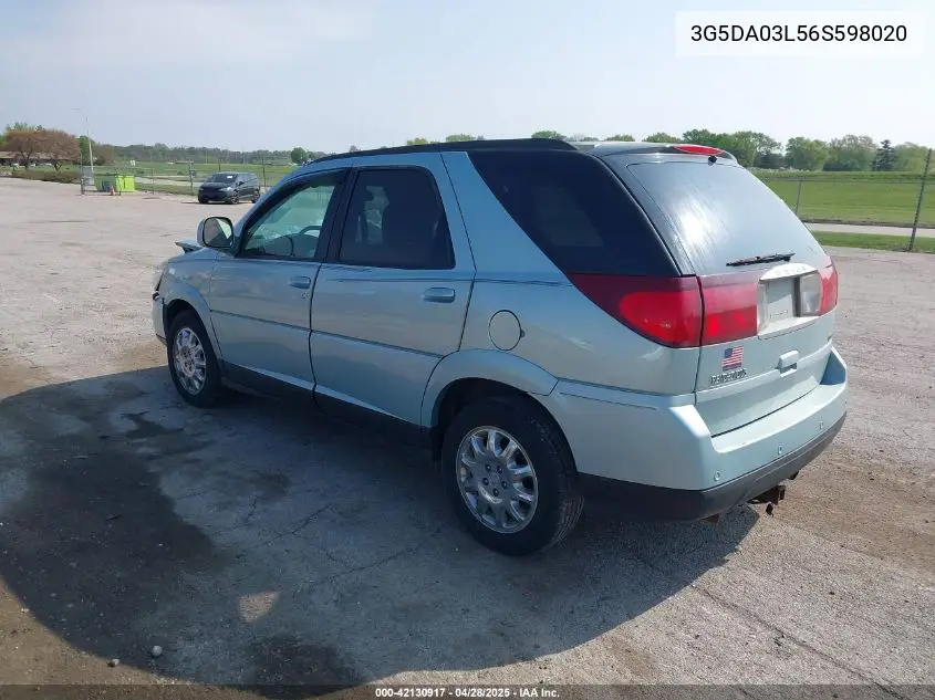 2006 Buick Rendezvous Cx VIN: 3G5DA03L56S598020 Lot: 42130917