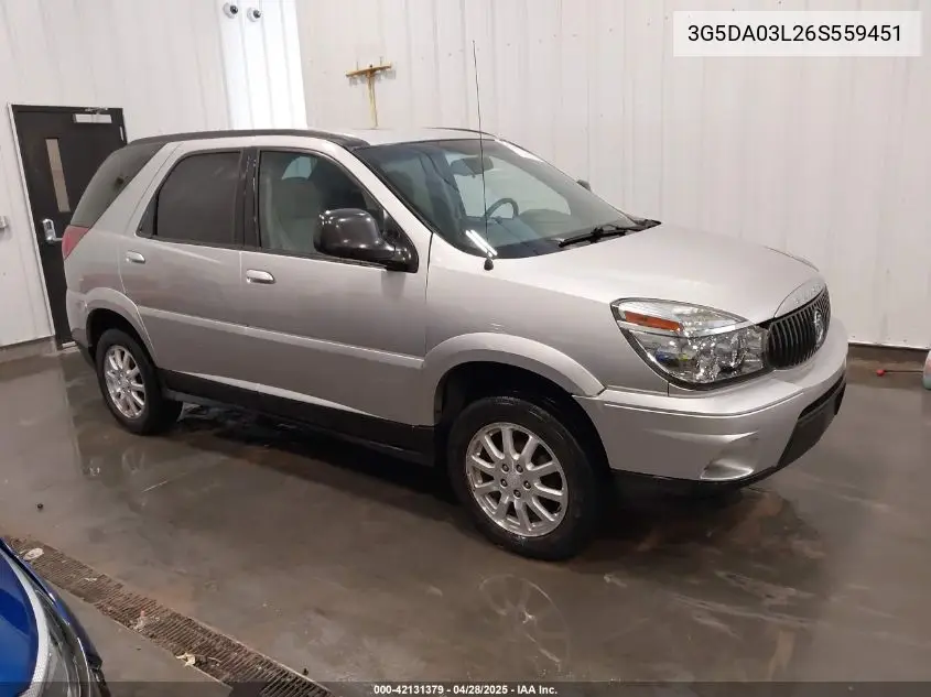 2006 Buick Rendezvous Cx VIN: 3G5DA03L26S559451 Lot: 42131379