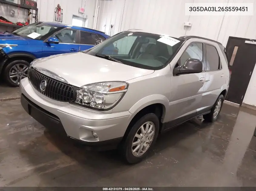 2006 Buick Rendezvous Cx VIN: 3G5DA03L26S559451 Lot: 42131379
