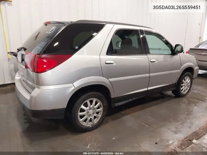 2006 Buick Rendezvous Cx VIN: 3G5DA03L26S559451 Lot: 42131379