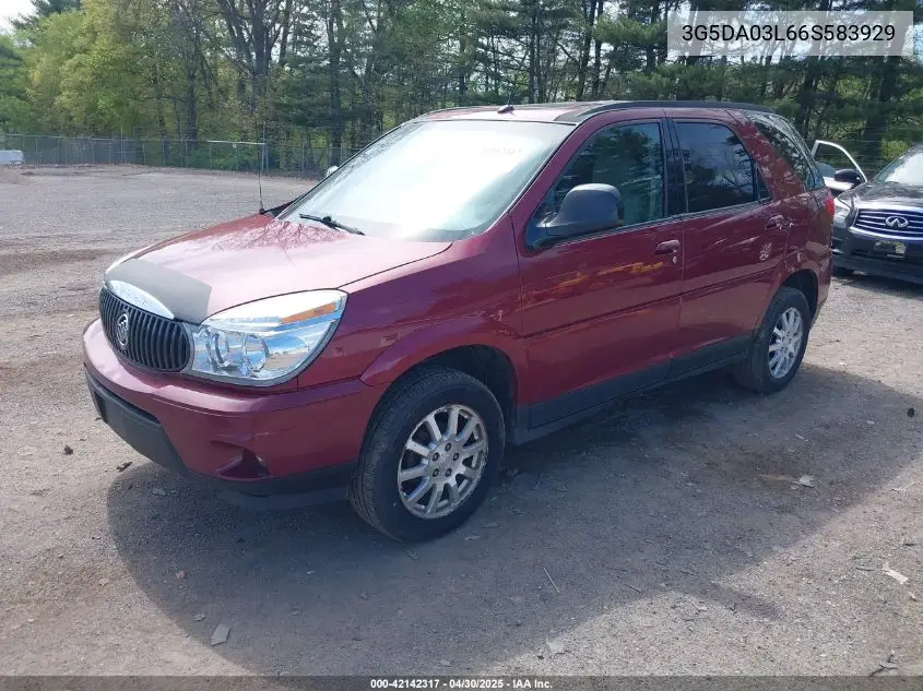 2006 Buick Rendezvous Cx VIN: 3G5DA03L66S583929 Lot: 42142317
