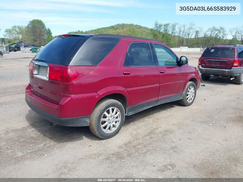 2006 Buick Rendezvous Cx VIN: 3G5DA03L66S583929 Lot: 42142317