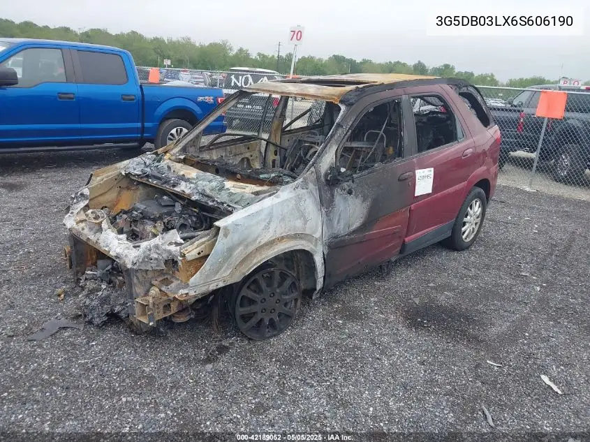2006 Buick Rendezvous Cx VIN: 3G5DB03LX6S606190 Lot: 42189052