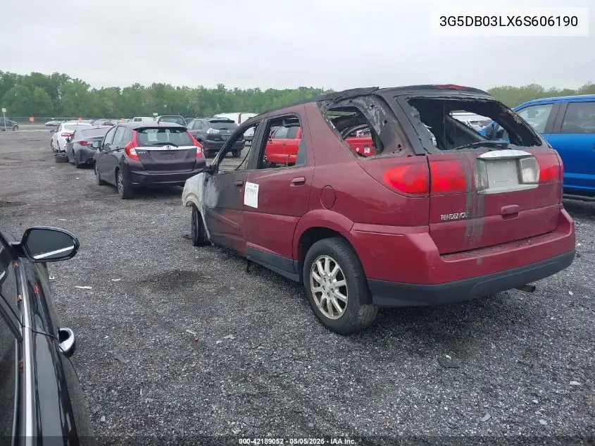 2006 Buick Rendezvous Cx VIN: 3G5DB03LX6S606190 Lot: 42189052