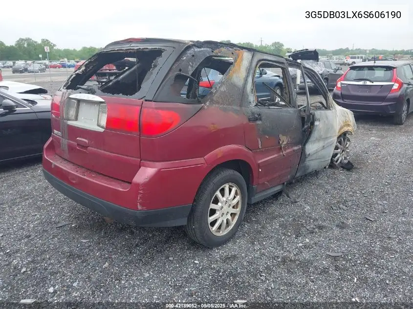 2006 Buick Rendezvous Cx VIN: 3G5DB03LX6S606190 Lot: 42189052