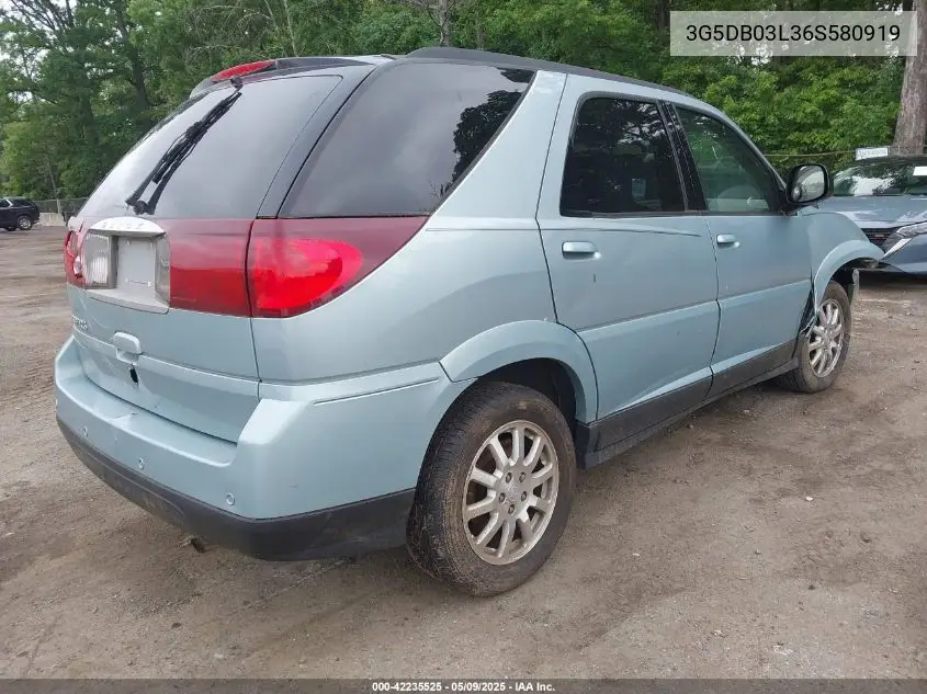 2006 Buick Rendezvous Cx VIN: 3G5DB03L36S580919 Lot: 42235525