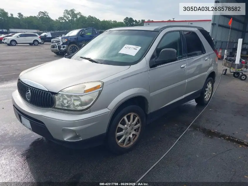 2006 Buick Rendezvous Cx VIN: 3G5DA03L26S578582 Lot: 42317786