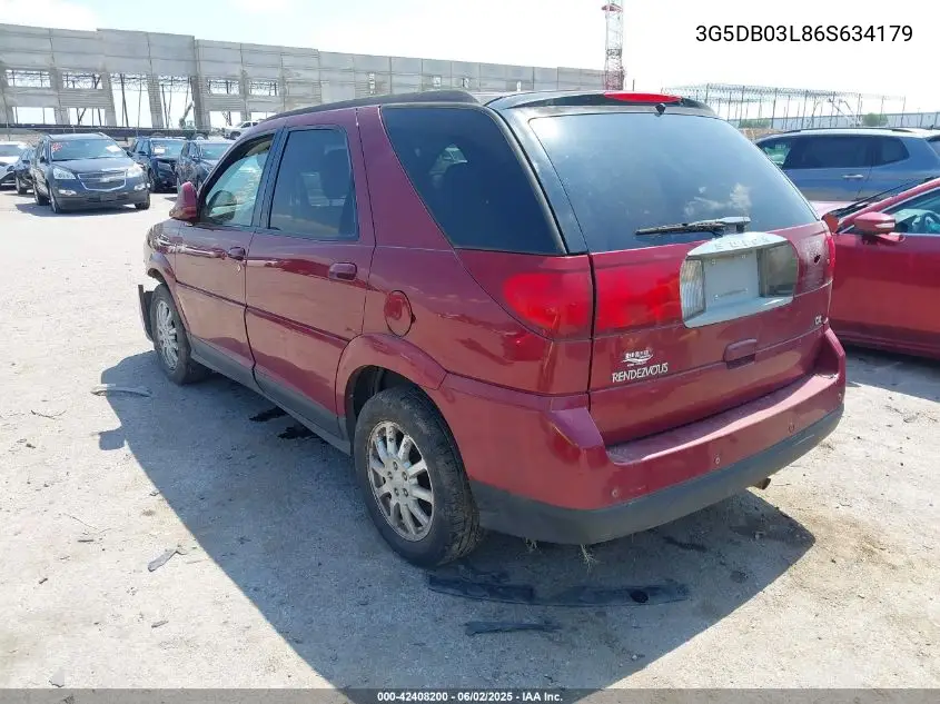 2006 Buick Rendezvous Cx VIN: 3G5DB03L86S634179 Lot: 42408200