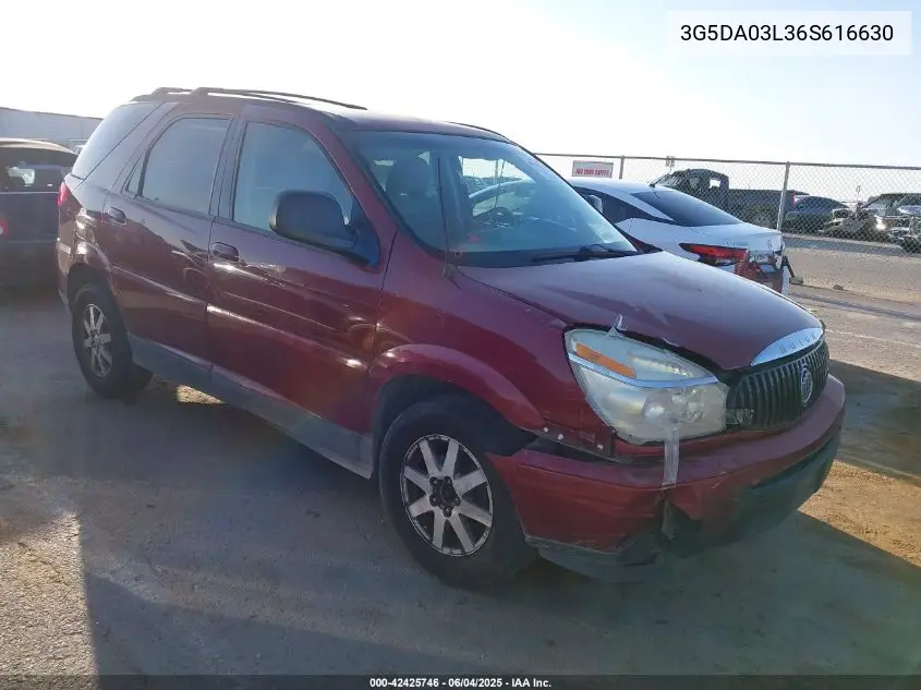 2006 Buick Rendezvous Cx VIN: 3G5DA03L36S616630 Lot: 42425746