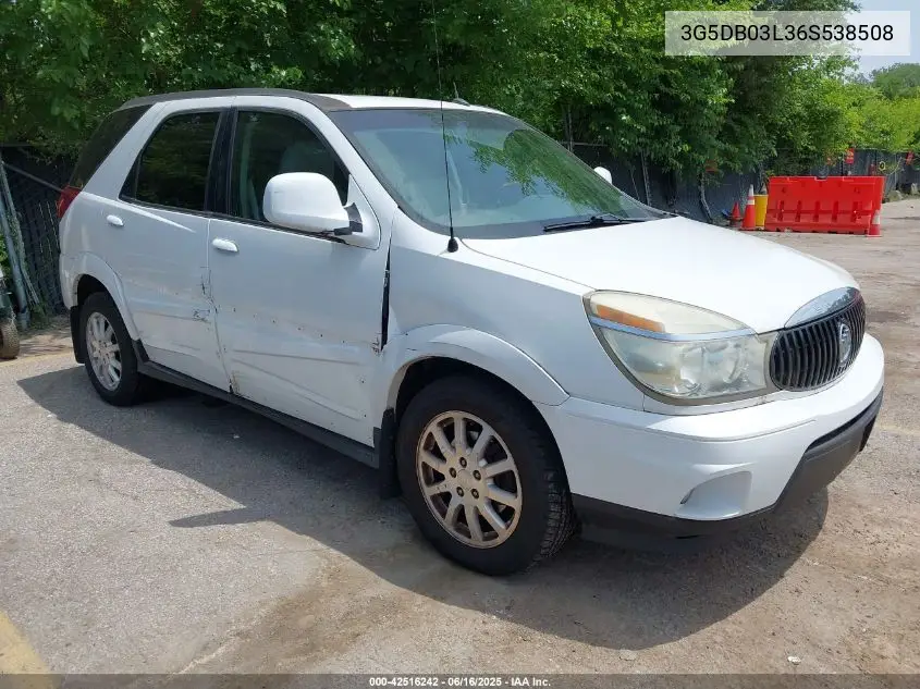 2006 Buick Rendezvous Cx VIN: 3G5DB03L36S538508 Lot: 42516242