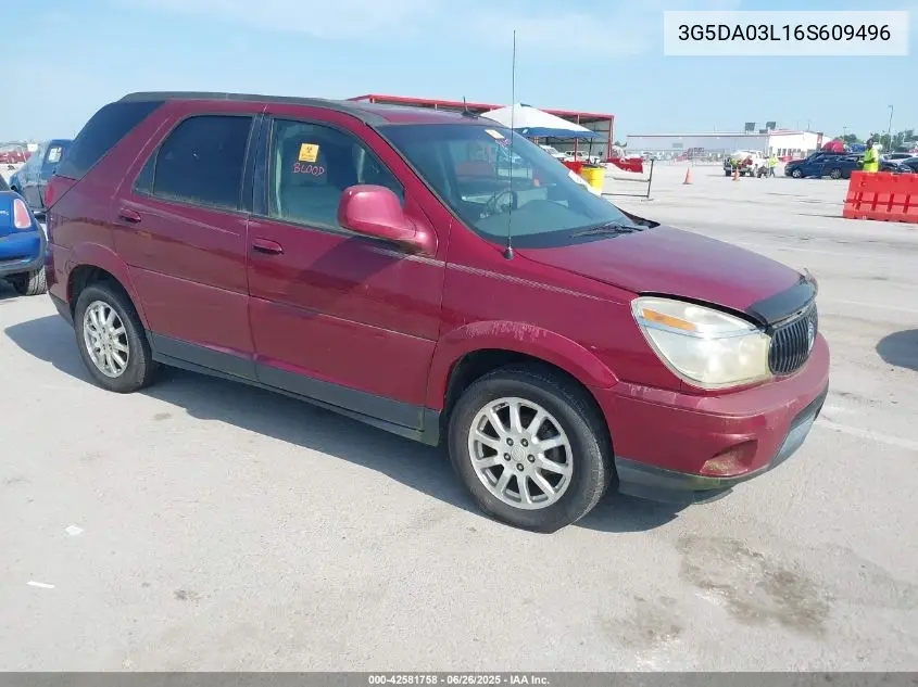 2006 Buick Rendezvous Cx/Cxl VIN: 3G5DA03L16S609496 Lot: 42581758