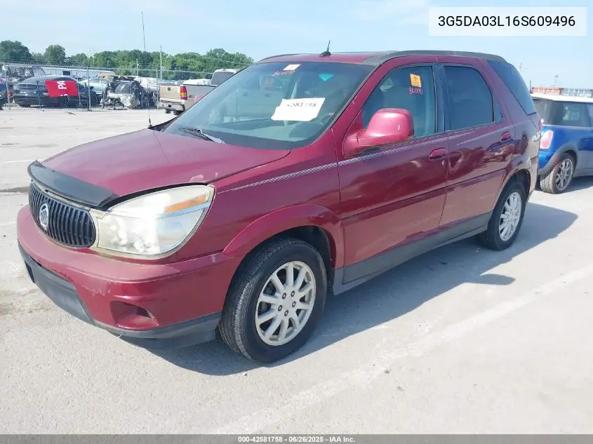 2006 Buick Rendezvous Cx/Cxl VIN: 3G5DA03L16S609496 Lot: 42581758