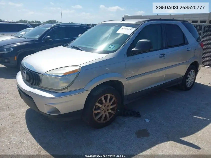 2006 Buick Rendezvous Cx VIN: 3G5DA03L26S520777 Lot: 42592934