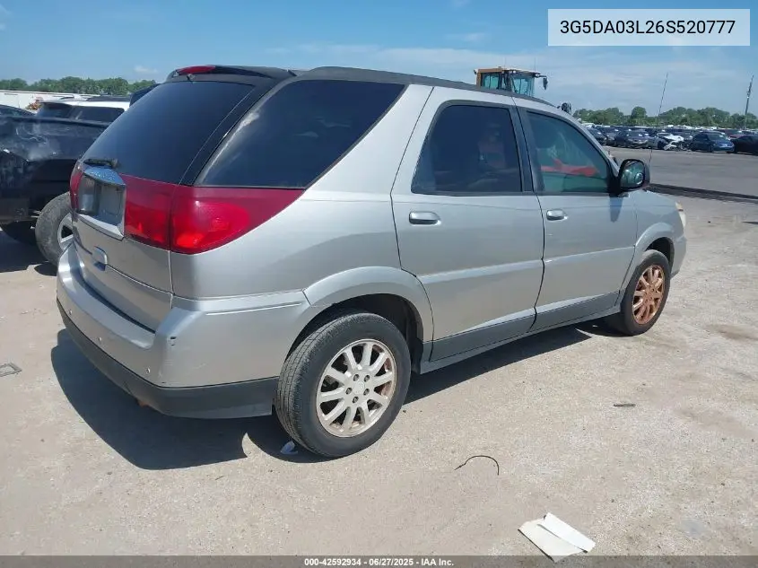 2006 Buick Rendezvous Cx VIN: 3G5DA03L26S520777 Lot: 42592934