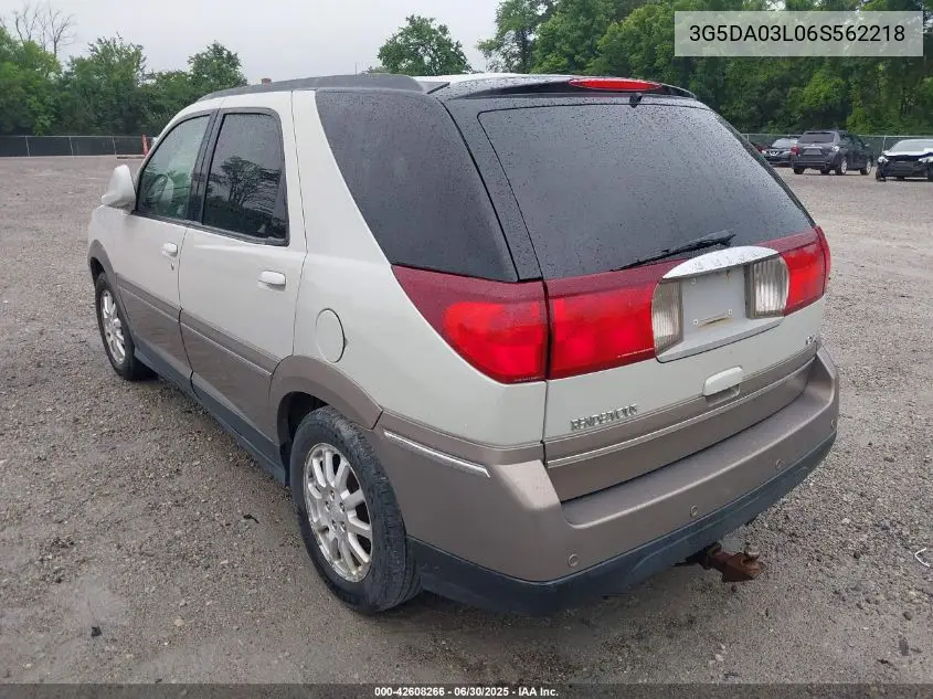 2006 Buick Rendezvous Cx VIN: 3G5DA03L06S562218 Lot: 42608266