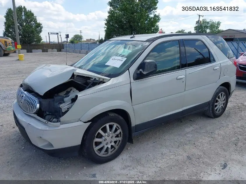 2006 Buick Rendezvous Cx VIN: 3G5DA03L16S541832 Lot: 42634918