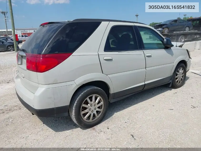 2006 Buick Rendezvous Cx VIN: 3G5DA03L16S541832 Lot: 42634918