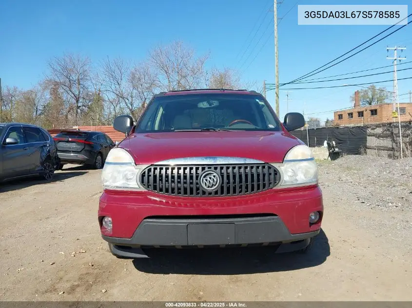 2007 Buick Rendezvous Cx VIN: 3G5DA03L67S578585 Lot: 42093833
