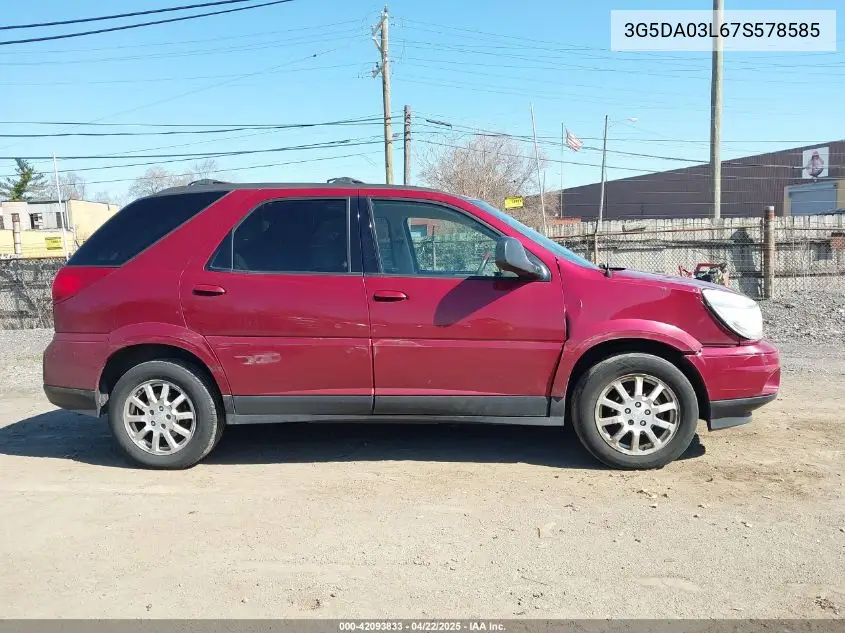 2007 Buick Rendezvous Cx VIN: 3G5DA03L67S578585 Lot: 42093833