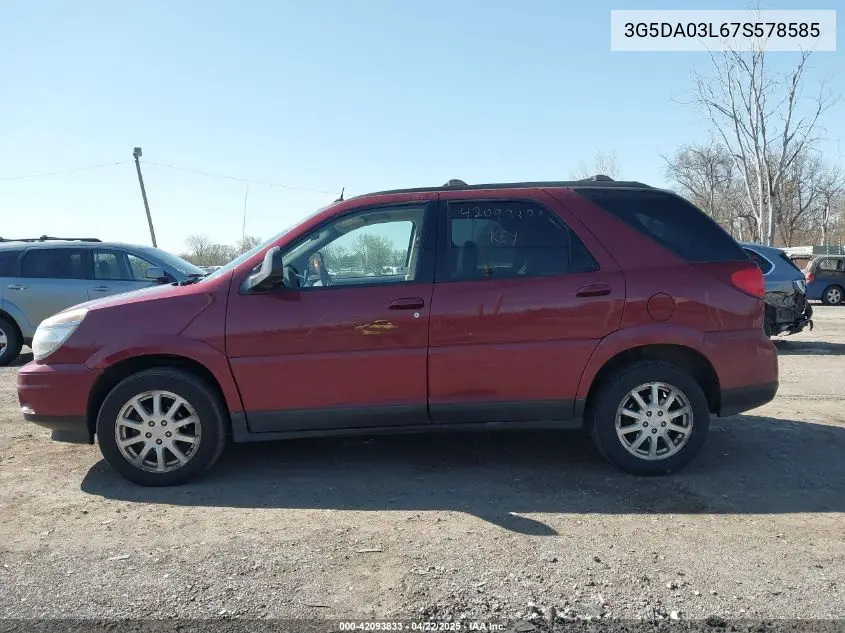 2007 Buick Rendezvous Cx VIN: 3G5DA03L67S578585 Lot: 42093833