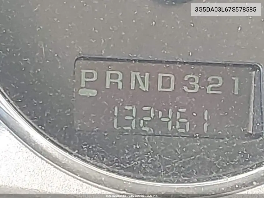 2007 Buick Rendezvous Cx VIN: 3G5DA03L67S578585 Lot: 42093833