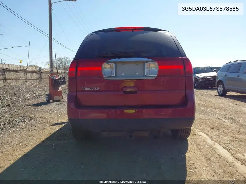 2007 Buick Rendezvous Cx VIN: 3G5DA03L67S578585 Lot: 42093833