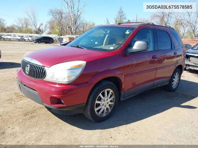 2007 Buick Rendezvous Cx VIN: 3G5DA03L67S578585 Lot: 42093833