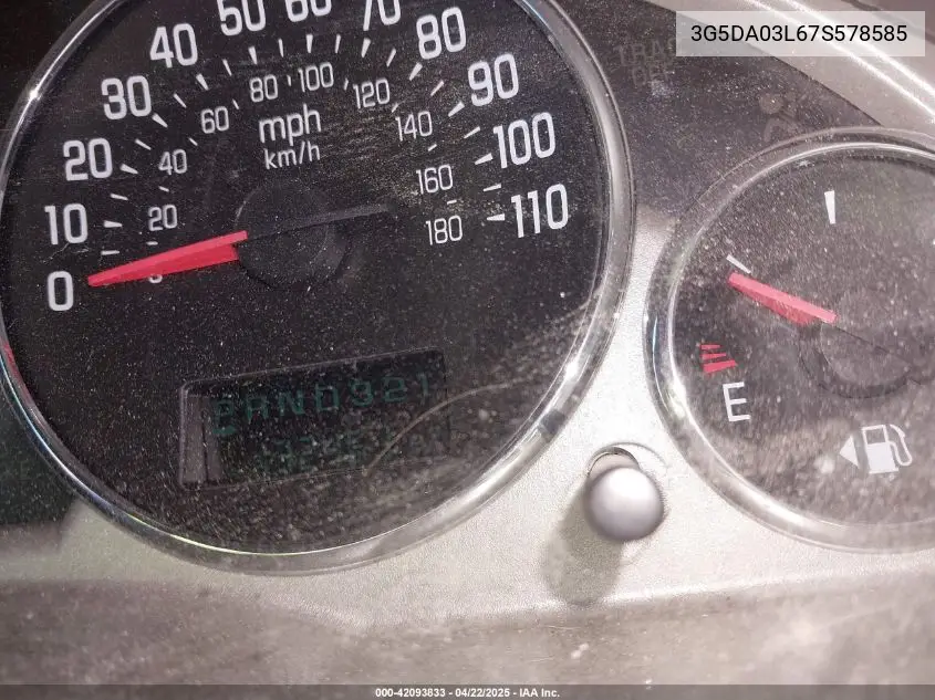 2007 Buick Rendezvous Cx VIN: 3G5DA03L67S578585 Lot: 42093833