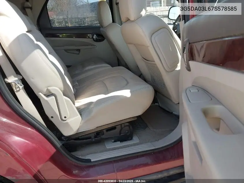 2007 Buick Rendezvous Cx VIN: 3G5DA03L67S578585 Lot: 42093833
