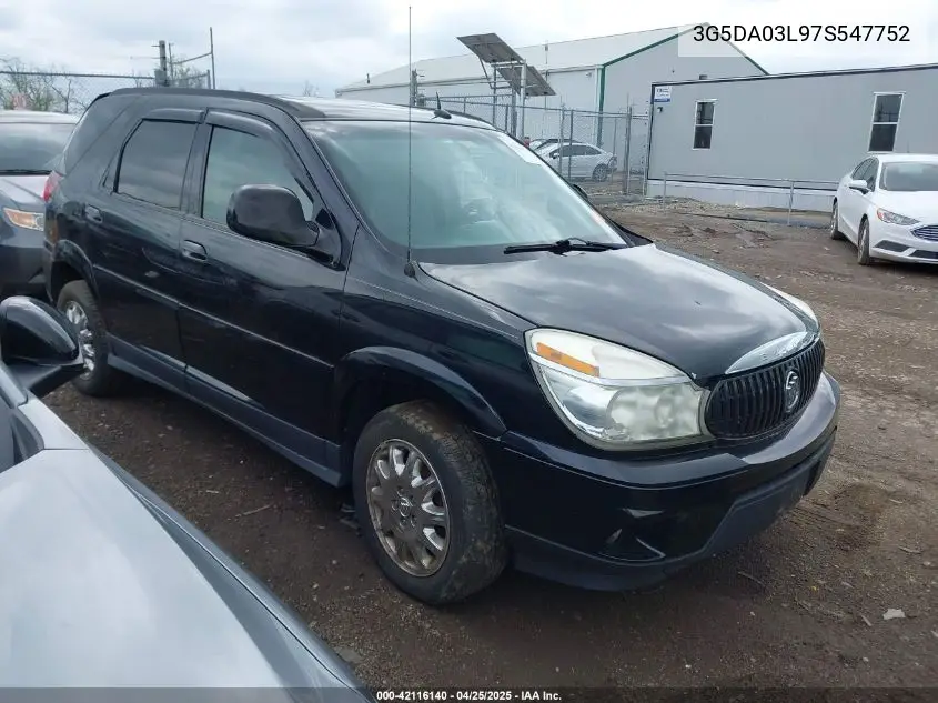 2007 Buick Rendezvous Cxl VIN: 3G5DA03L97S547752 Lot: 42116140