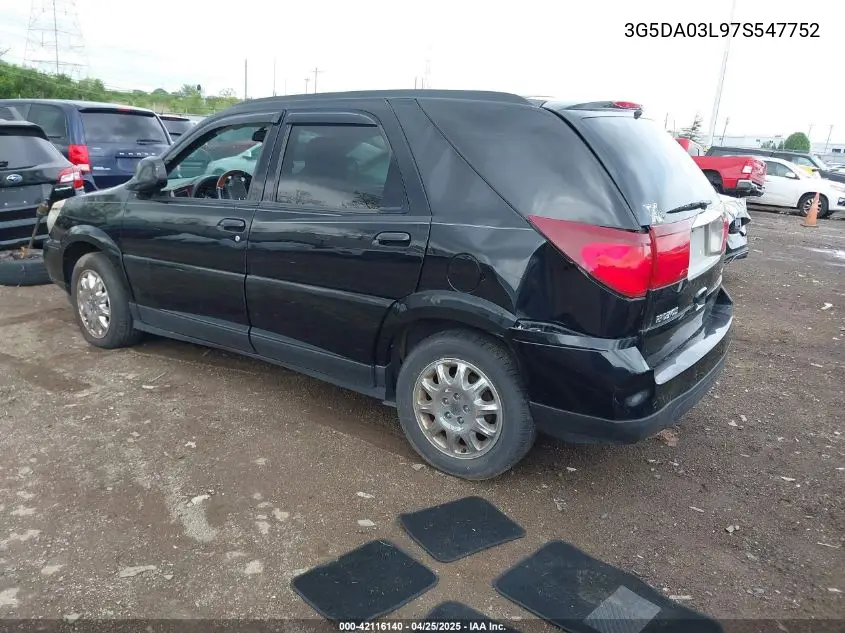 2007 Buick Rendezvous Cxl VIN: 3G5DA03L97S547752 Lot: 42116140