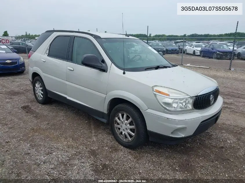 2007 Buick Rendezvous Cx VIN: 3G5DA03L07S505678 Lot: 42380562