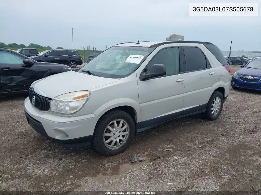 2007 Buick Rendezvous Cx VIN: 3G5DA03L07S505678 Lot: 42380562