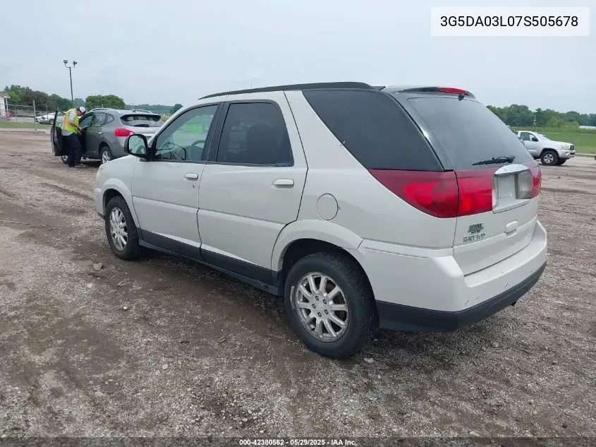 2007 Buick Rendezvous Cx VIN: 3G5DA03L07S505678 Lot: 42380562
