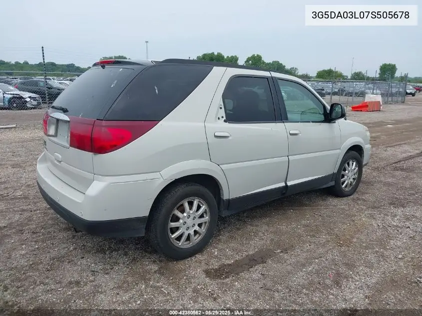 2007 Buick Rendezvous Cx VIN: 3G5DA03L07S505678 Lot: 42380562