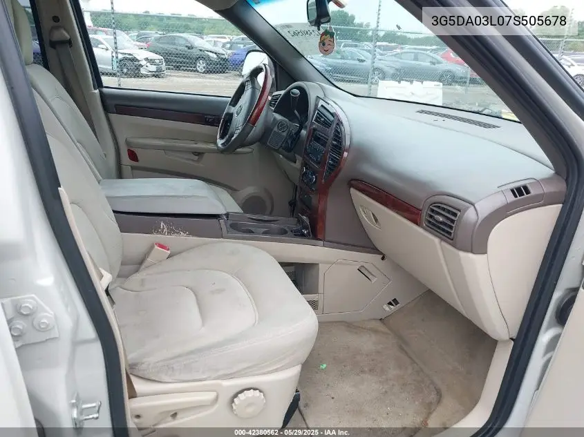 2007 Buick Rendezvous Cx VIN: 3G5DA03L07S505678 Lot: 42380562