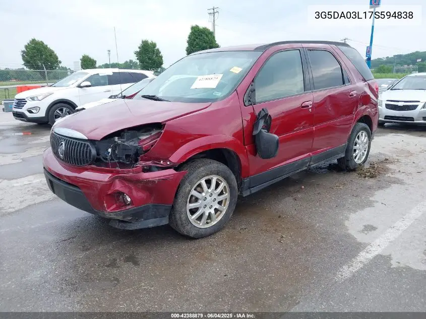 2007 Buick Rendezvous Cx VIN: 3G5DA03L17S594838 Lot: 42388879