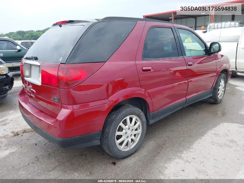 2007 Buick Rendezvous Cx VIN: 3G5DA03L17S594838 Lot: 42388879