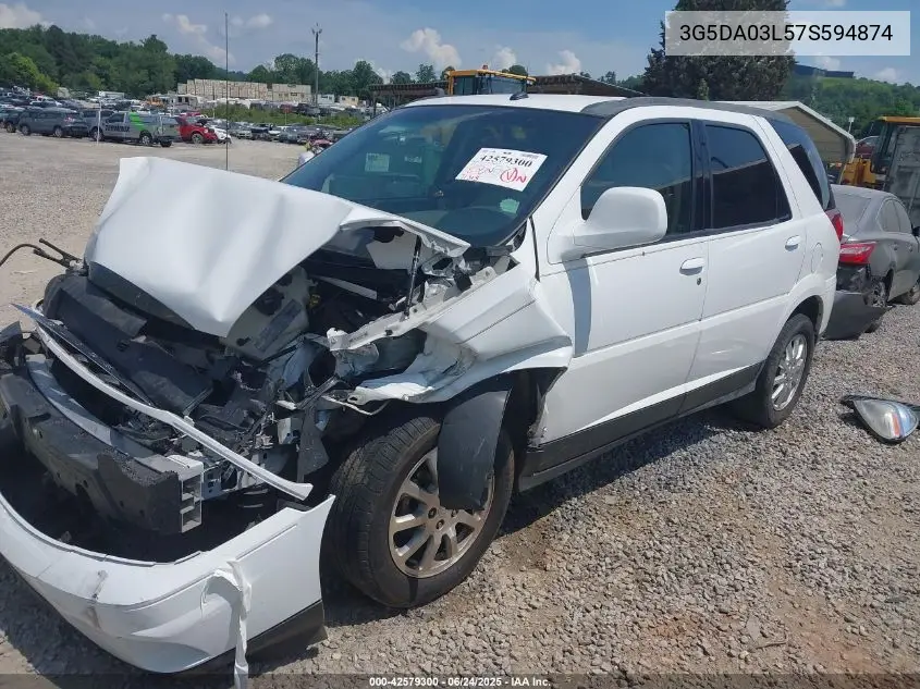 2007 Buick Rendezvous Cxl VIN: 3G5DA03L57S594874 Lot: 42579300