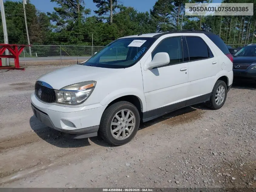 2007 Buick Rendezvous Cxl VIN: 3G5DA03L07S508385 Lot: 42585564