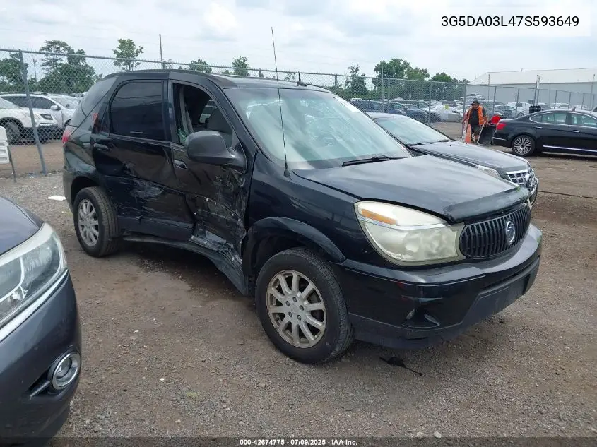 2007 Buick Rendezvous Cx VIN: 3G5DA03L47S593649 Lot: 42674775